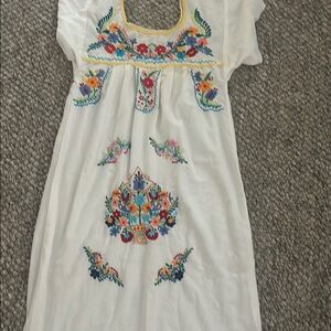 Vibrant Floral Embroidered Dress